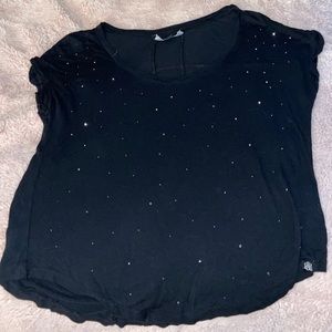 Rock & Republic Rhinestone Black Shirt